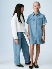 Mango Blue Short Denim Dress - Image 2 of 5