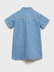 Mango Blue Short Denim Dress - Image 4 of 5