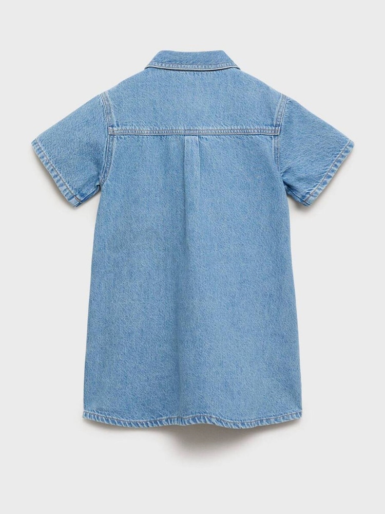 Mango Blue Short Denim Dress - Image 4 of 5