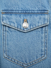 Mango Blue Short Denim Dress - Image 5 of 5