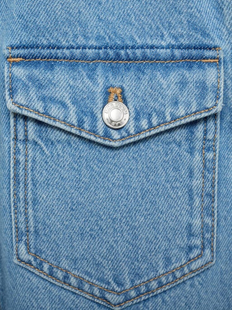 Mango Blue Short Denim Dress - Image 5 of 5