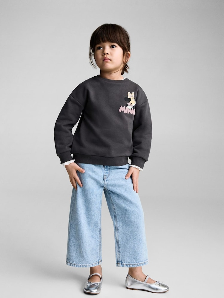 Mango Grey Mickey Mouse Print Sweatshirt - Image 1 of 6 Mango Grey Mickey Mouse Print Sweatshirt - Image 1 of 6