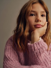 Mango Pink Knitted Ribbed Jumper - Image 1 of 4