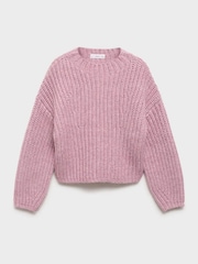 Mango Pink Knitted Ribbed Jumper - Image 2 of 4