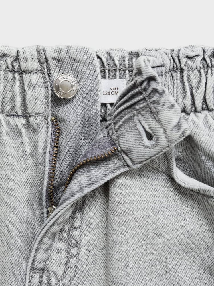 Mango Grey 100% Cotton Denim Skirt - Image 5 of 5