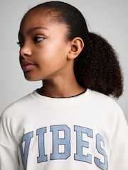 Mango Cream 100% Cotton Varsity Sweatshirt - Image 2 of 5