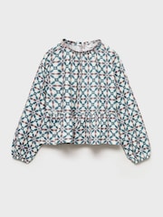 Mango Cream Geometric Print Blouse - Image 4 of 6