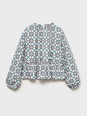 Mango Cream Geometric Print Blouse - Image 5 of 6