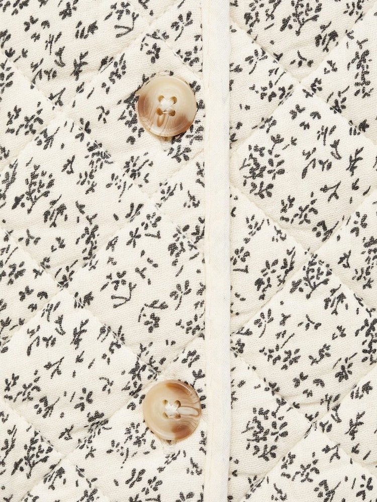 Mango Cream Floral Quilted Jacket - Image 5 of 5