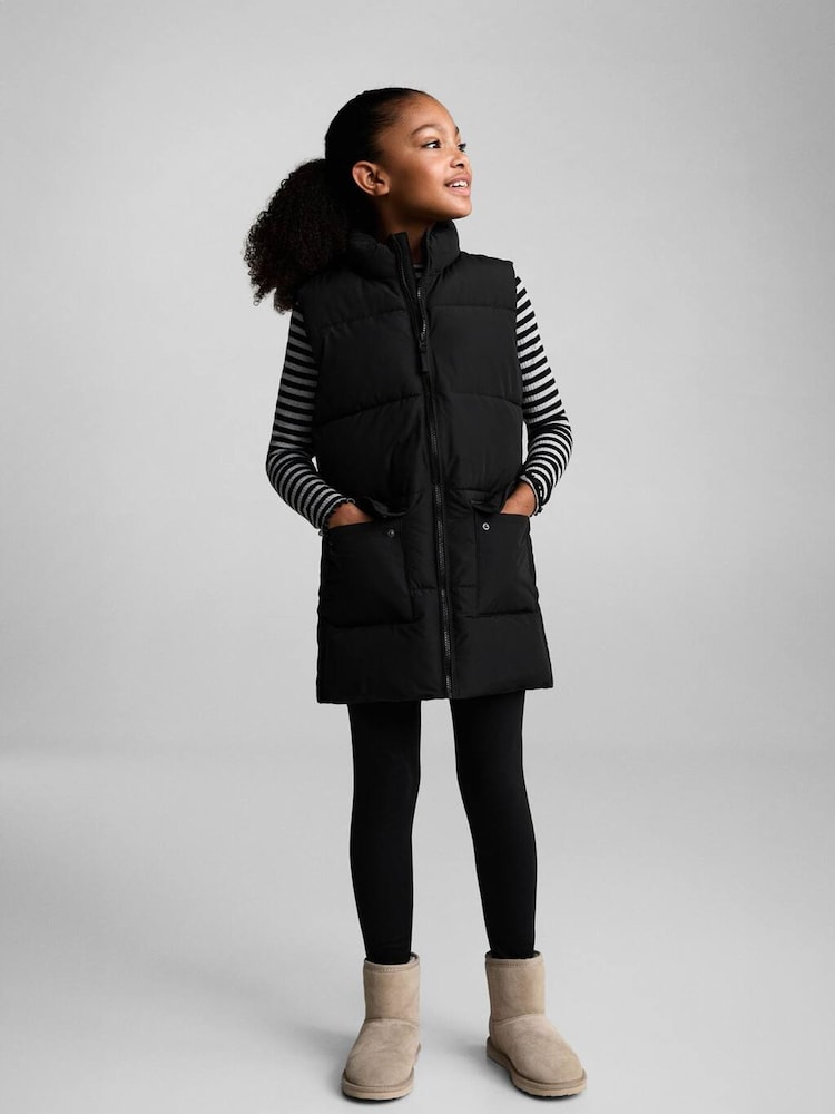 Mango Black Puffer Gilet - Image 1 of 6 Mango Black Puffer Gilet - Image 1 of 6