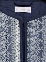 Mango Blue Printed Quilted Jacket - Image 3 of 3
