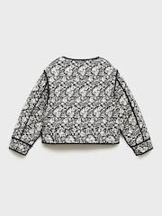 Mango Black Floral Print Jacket - Image 2 of 3