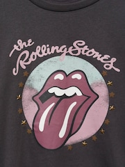 Mango Grey Rolling Stones Long Sleeve 100% Cotton T-Shirt - Image 3 of 3