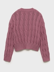 Mango Purple Cable Knit Jumper - Image 5 of 6