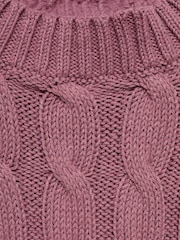 Mango Purple Cable Knit Jumper - Image 6 of 6