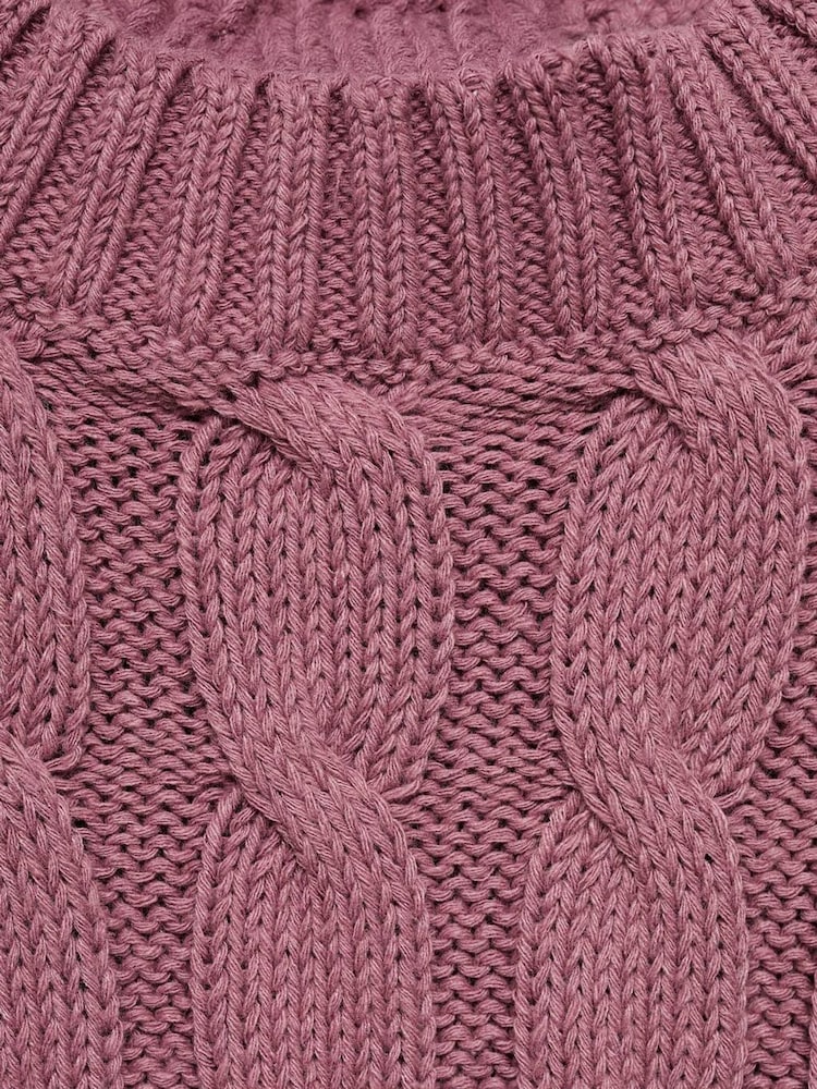 Mango Purple Cable Knit Jumper - Image 6 of 6