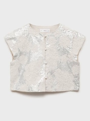 Mango Cream Embroidered Gilet - Image 1 of 3