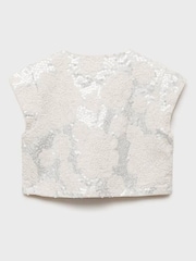 Mango Cream Embroidered Gilet - Image 2 of 3