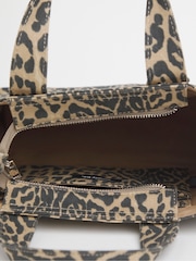Simply Be 100% Cotton Leopard Print Mini Tote Bag - תמונה 4 מתוך 5