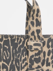 Simply Be 100% Cotton Leopard Print Mini Tote Bag - תמונה 5 מתוך 5