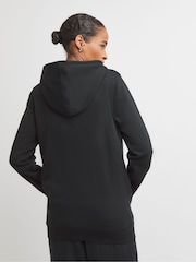 JD Williams Black Longline Zip Up Hoodie - Image 2 of 4