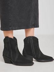 Simply Be Braided Western Boots In Wide Fit - Image 1 of 5