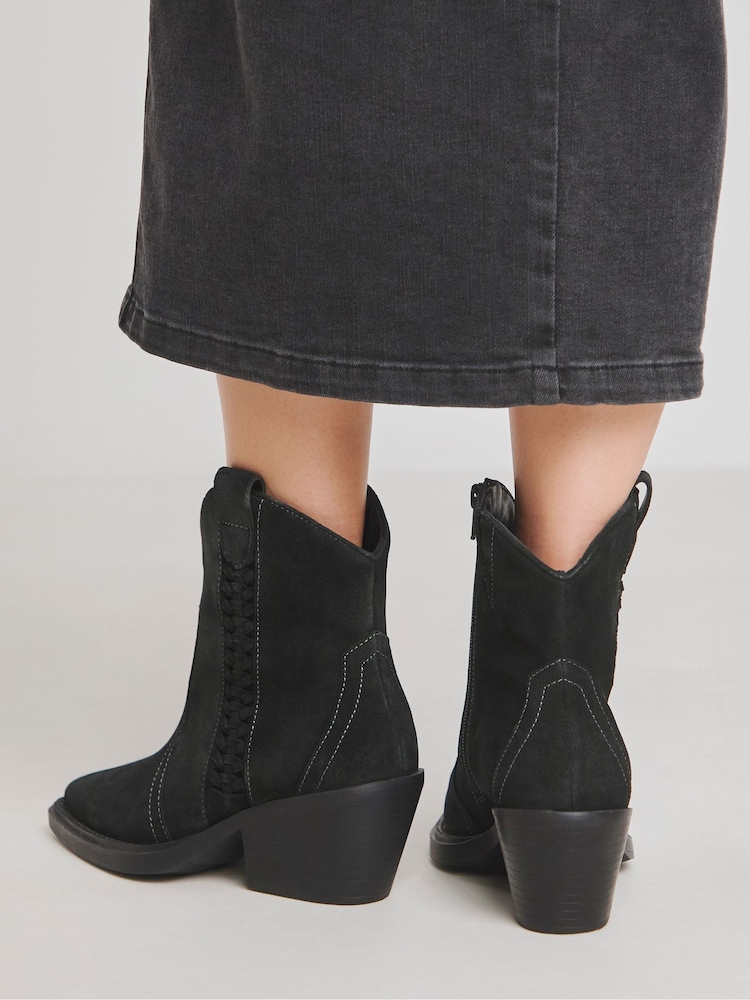 Simply Be Braided Western Boots In Extra Wide Fit - Image 3 of 5