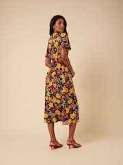 Nobodys Child Orange Agnes Floral Print Anna Midi Dress - Image 2 of 5