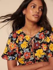 Nobodys Child Orange Agnes Floral Print Anna Midi Dress - Image 5 of 5