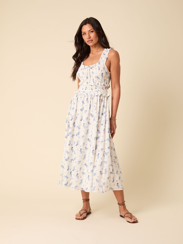 Nobodys Child White Sleeveless Ariel Midi Dress - Image 1 of 5