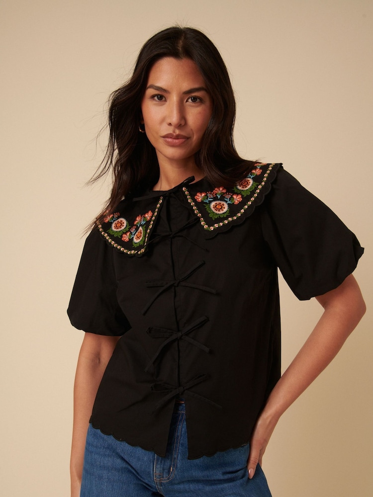 Nobodys Child Black Joplin Blouse - Image 1 of 1