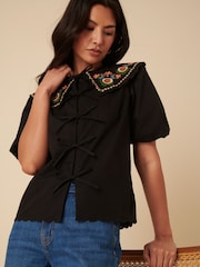 Nobodys Child Black Joplin Blouse - Image 3 of 5