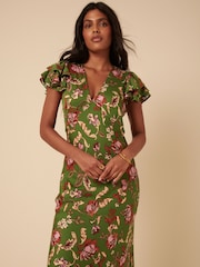 Nobodys Child Green Savanna Sarasa Layla Midi Dress - Image 3 of 5