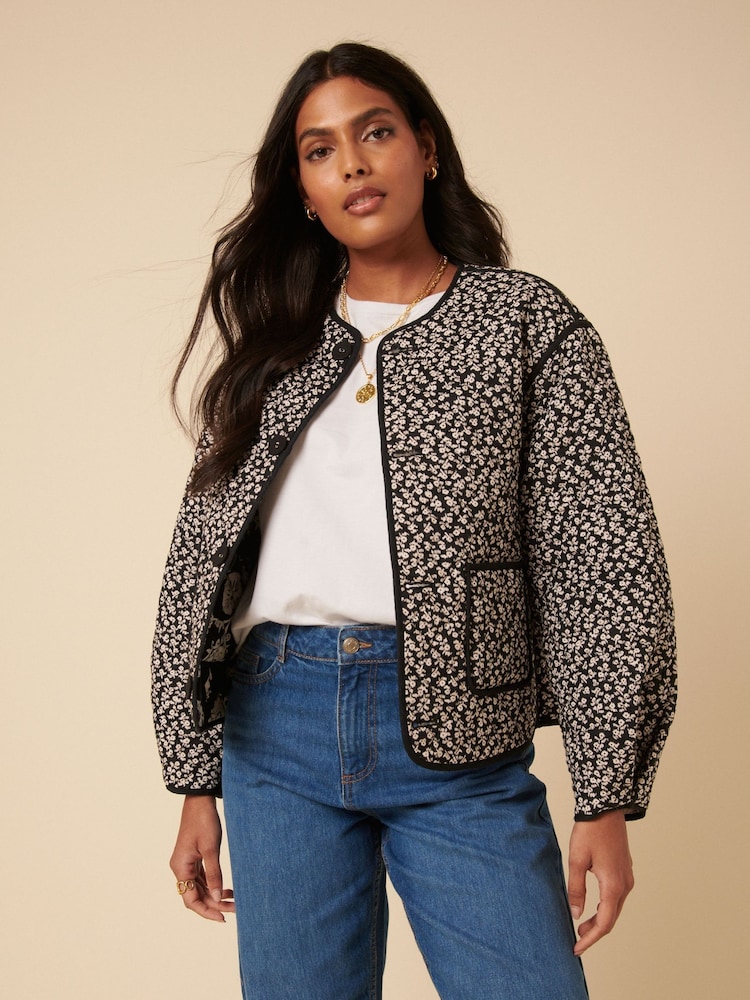 Nobodys Child Black Quilted Jacket - Image 2 of 5