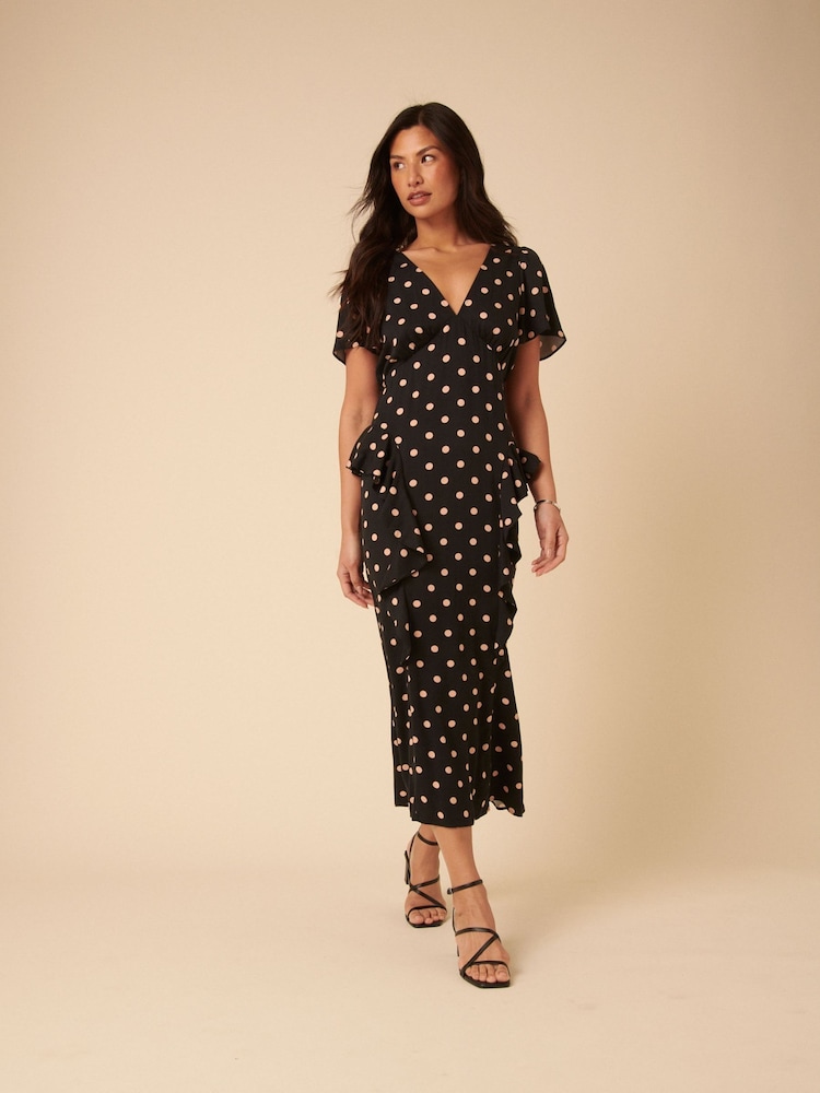 Nobodys Child Black Lyndsey Midi Dress - Image 1 of 5