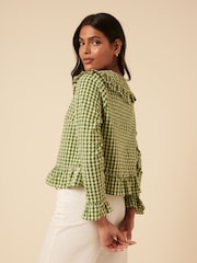 Nobodys Child Green Britney Ruffle Blouse - Image 3 of 5