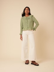 Nobodys Child Green Britney Ruffle Blouse - Image 4 of 5