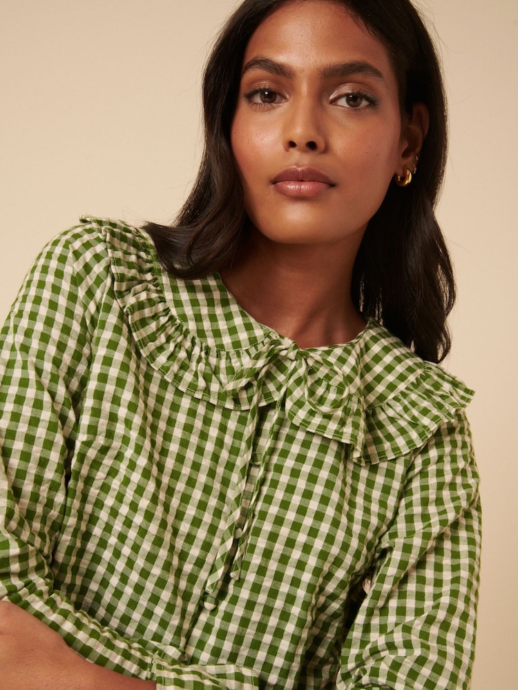Nobodys Child Green Britney Ruffle Blouse - Image 5 of 5