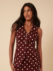 Nobodys Child Brown Theta Waistcoat - Image 1 of 1