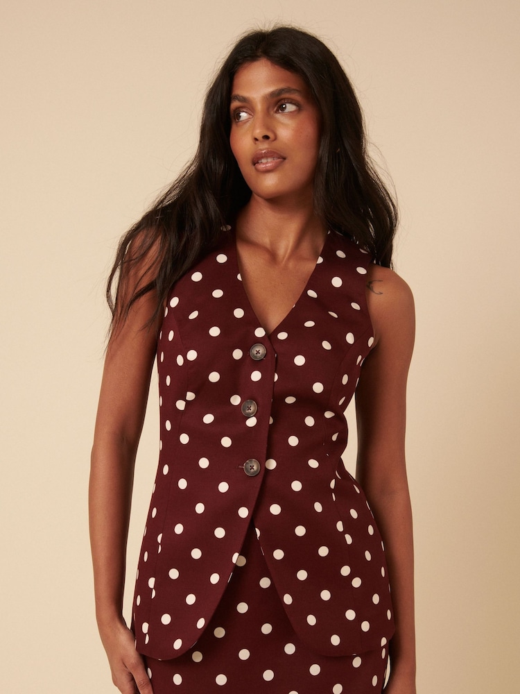 Nobodys Child Brown Theta Waistcoat - Image 1 of 1