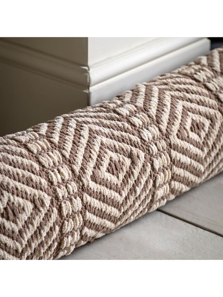 Gallery Home Cream Thea Woven Draught Excluder 100% Cotton 200x900mm Cushion - Image 2 of 4
