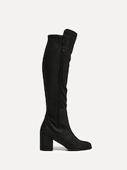 Linzi Black Mandy Block Heeled Knee High Boots - Image 2 of 5