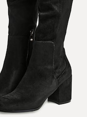 Linzi Black Mandy Block Heeled Knee High Boots - Image 4 of 5