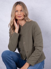 Lakeland Clothing Green Isla Quilted Liner Jacket - Image 7 of 9