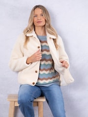 Lakeland Clothing Cream Savanna Teddy Jacket - Image 3 of 9