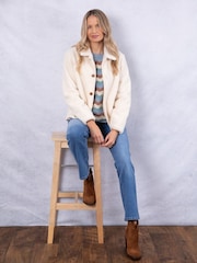 Lakeland Clothing Cream Savanna Teddy Jacket - Image 6 of 9