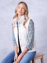 Lakeland Clothing Cream Stella Quilted Gilet - Image 1 of 9