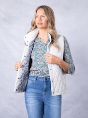 Lakeland Clothing Cream Stella Quilted Gilet - Image 2 of 9