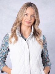 Lakeland Clothing Cream Stella Quilted Gilet - Image 3 of 9