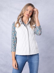 Lakeland Clothing Cream Stella Quilted Gilet - Image 4 of 9